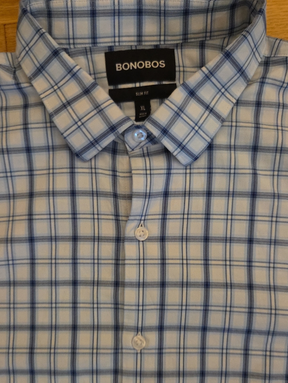 Bonobos Men's Slim Fit Plaid Button-Down Shirt XL
